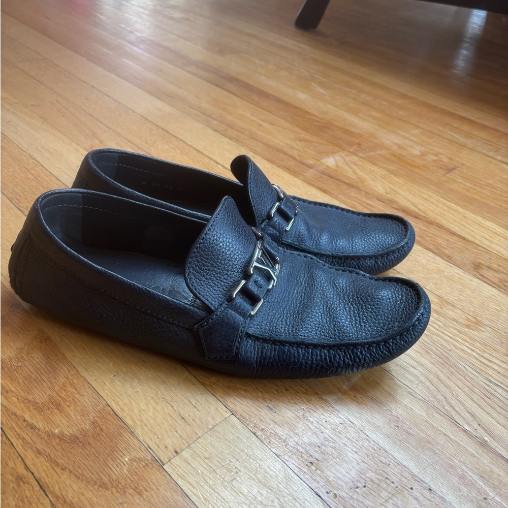 Louis Vuitton Navy Blue Hockenheim moccasin